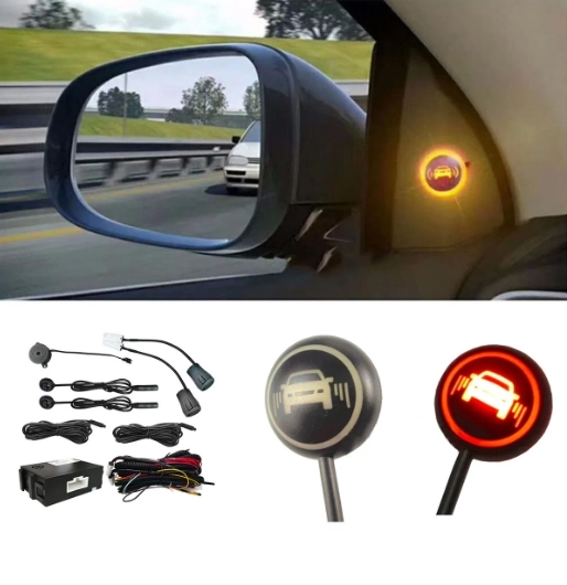 Dùng camera gắn ở gương chiếu hậu hoặc đuôi xe để ghi lại hình ảnh khu vực điểm mù