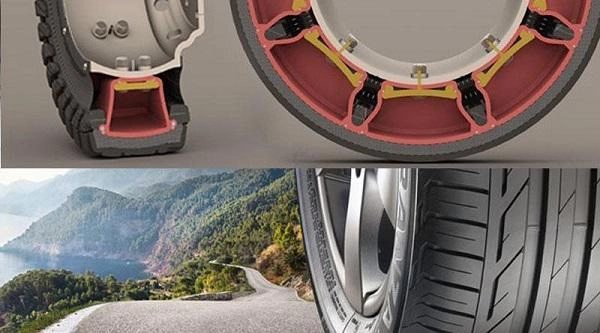 sử dụng lốp không săm chống đinh vượt qua địa hình gồ ghề.