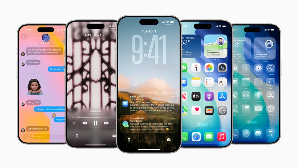 iPhone 16e với giao diện Liquid Glass, tích hợp Apple Intelligence.