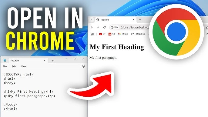 Viết mã HTML trên Notepad và xem kết quả trên trình duyệt