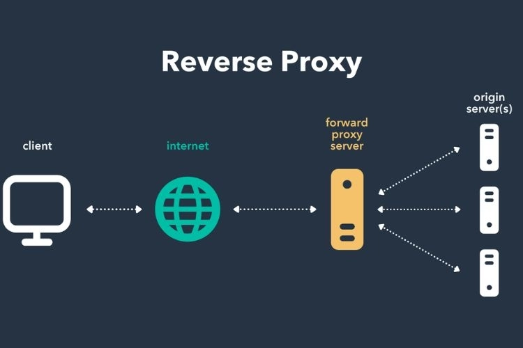 Reverse proxy, đứng giữa người dùng và các máy chủ web nội bộ
