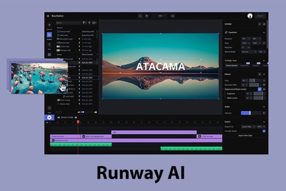 AI chỉnh sửa video Runway giúp  chỉnh sửa chi tiết, mang lại video chất lượng cao