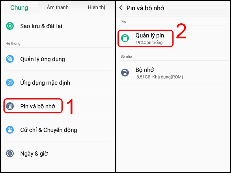 Cách bật chế độ tiết kiệm pin trên Android qua cài đặt 