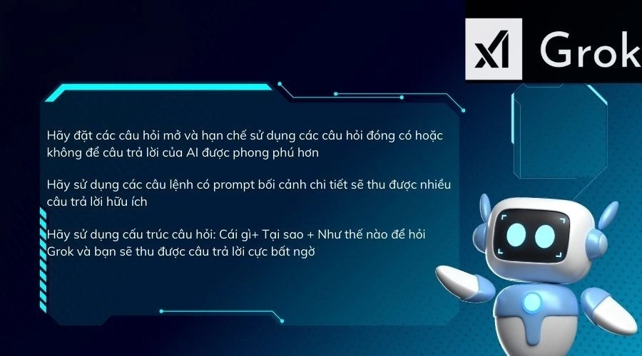 Công cụ AI viết nội dung như Grok cung cấp câu trả lời chi tiết, hỗ trợ nghiên cứu 