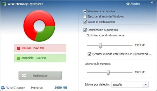 Cách dùng phần mềm giải phóng RAM Wise Memory Optimizer