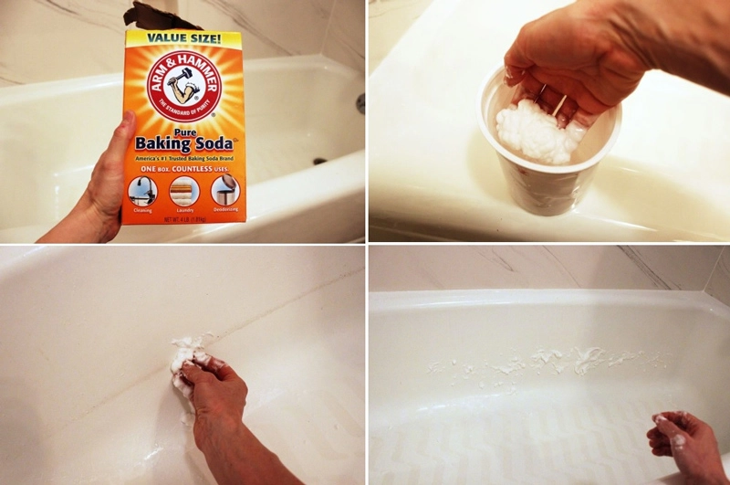 Cách làm sạch bồn tắm bằng giấm và baking soda là một mẹo vệ sinh tự nhiên hiệu quả