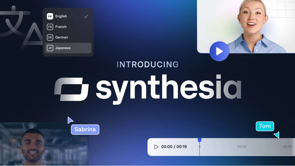Công cụ AI như Synthesia tạo video với nhân vật ảo chân thực, lý tưởng cho quảng cáo