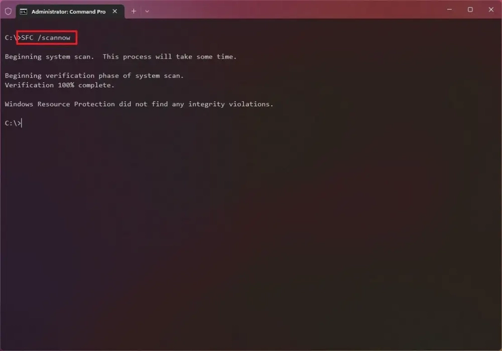 Dùng Command Prompt sửa lỗi update Win 10 khi tệp tin hệ thống bị hỏng