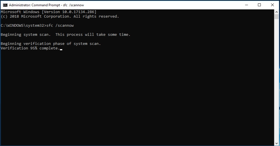 Dùng Command Prompt xử lý máy tính không tắt được do tệp tin hệ thống hỏng