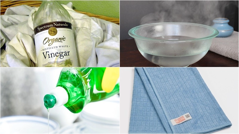 Lau kính bằng hỗn hợp giấm và nước rửa chén mẹo vặt Kenh14 giúp tiết kiệm thời gia