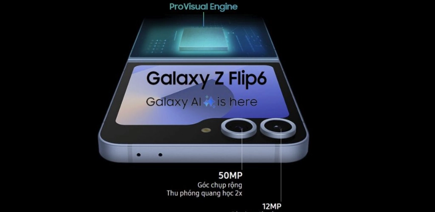 Camera Z Flip 6 50MP mới, chụp ảnh thiếu sáng ấn tượng hơn.