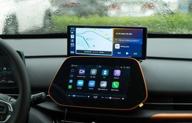 Kết nối thông minh VF5 hỗ trợ Apple CarPlay và Android Auto.