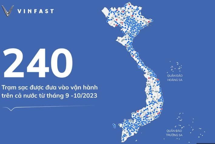 Trạm sạc VinFast toàn quốc tiện lợi cho di chuyển.