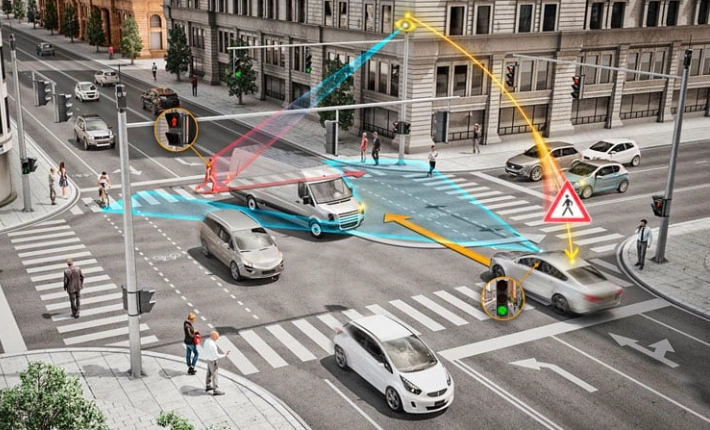  V2X- một trong các công nghệ dự kiến sẽ bùng nổ trong ngành ô tô năm 2025.