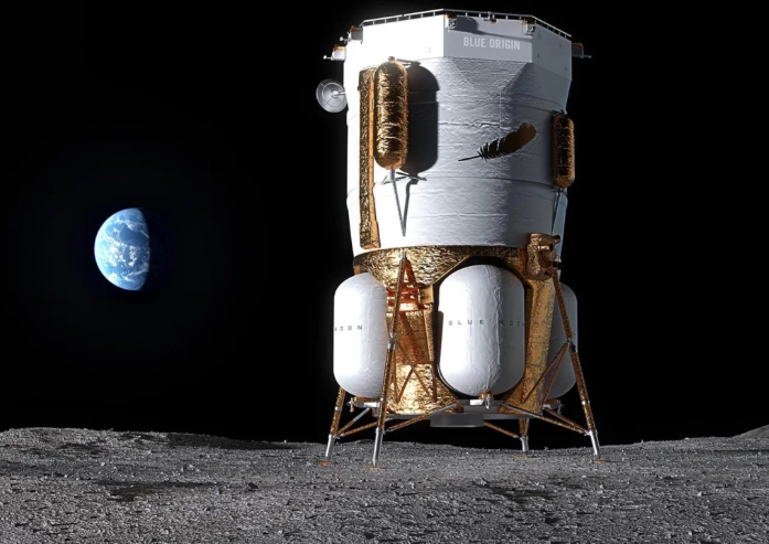 Tàu Blue Moon chuẩn bị hạ cánh phi hành gia trên Mặt Trăng.