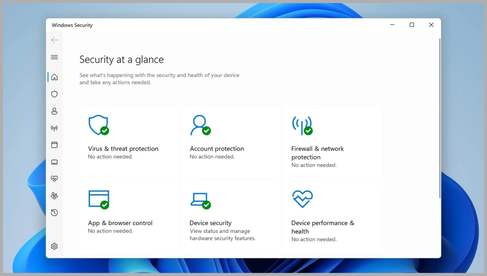 Sử dụng Windows Defender toàn diện.