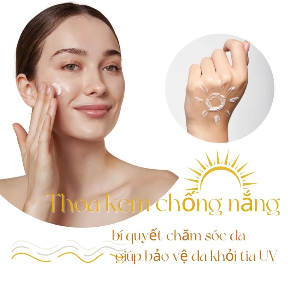 Thoa kem chống nắng là một bí quyết chăm sóc da giúp bảo vệ da khỏi tia UV