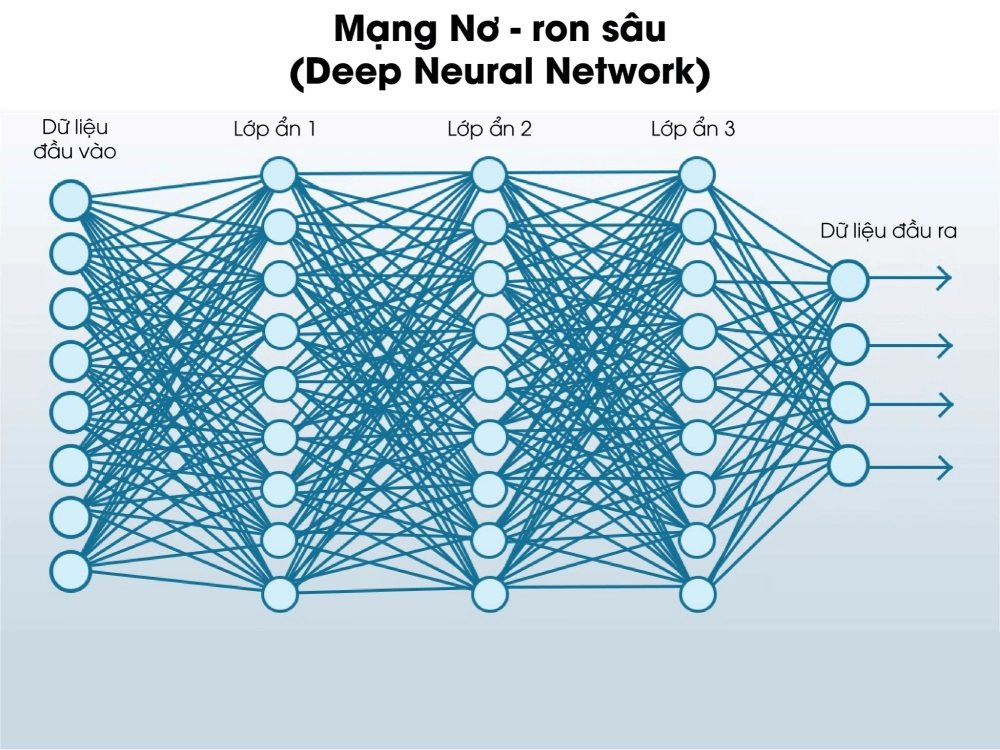 Một sơ đồ minh họa mạng nơ-ron với các lớp ẩn