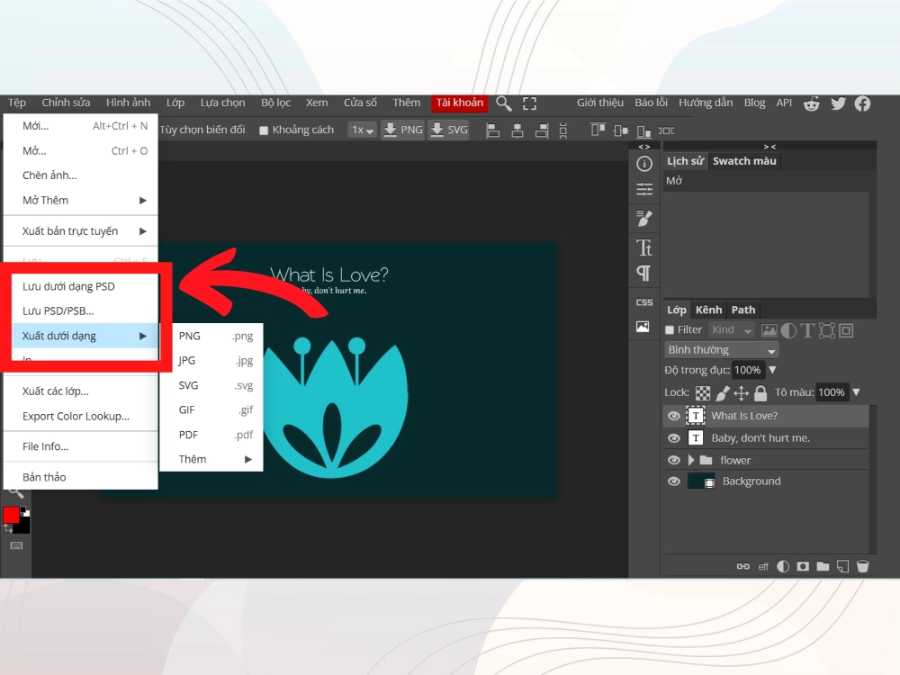  Bước cuối lưu và xuất file về máy