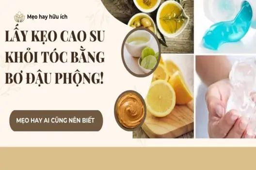 Lấy kẹo cao su khỏi tóc bằng bơ đậu phộng!mẹo hay ai cũng nên biết