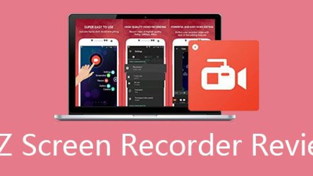 Giao diện AZ Screen Recorder với nút ghi nổi trên màn hình.