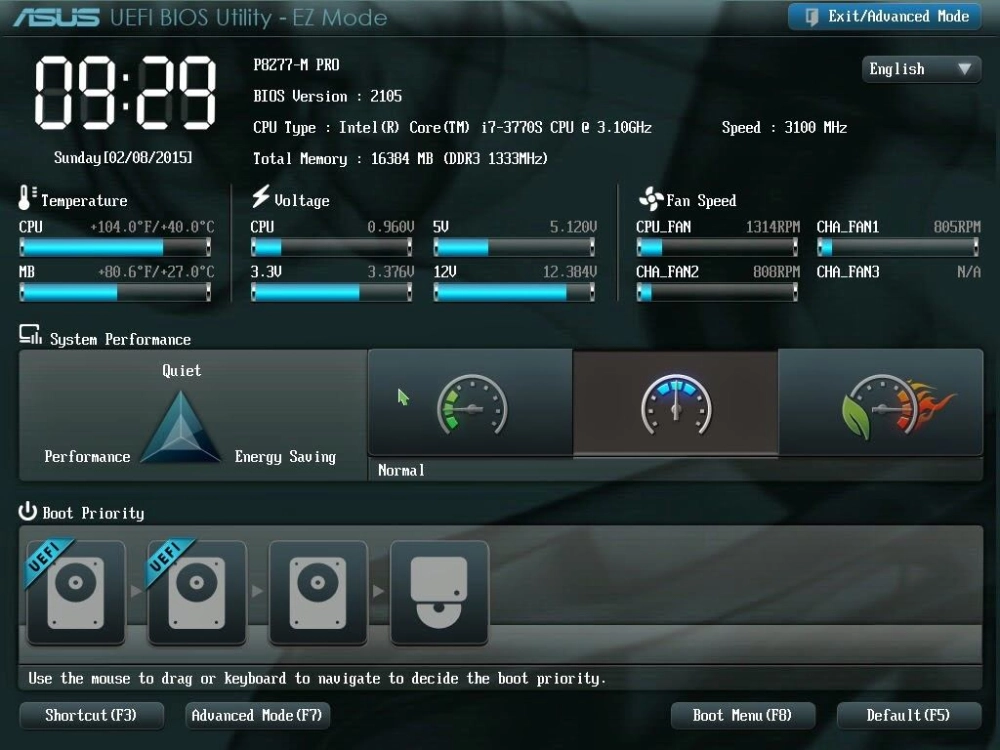 Giao diện Bios