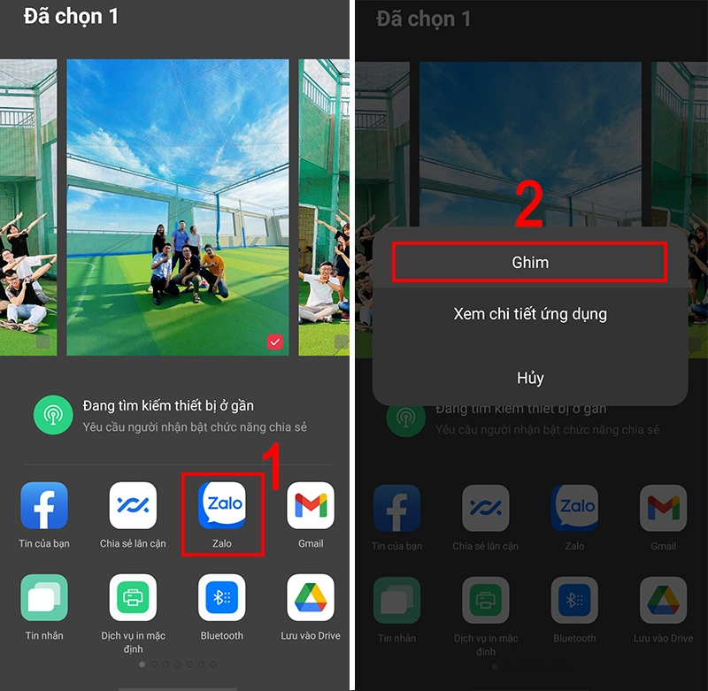 Màn hình giao diện Cài đặt Android, với tùy chọn "Ghim màn hình"