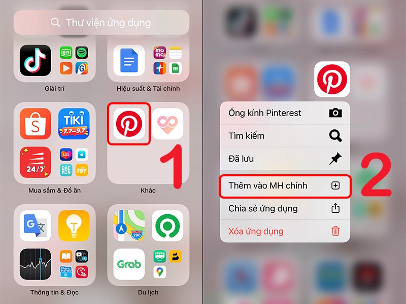 Màn hình điện thoại Android hiển thị biểu tượng ứng dụng mới được cài đặt trên màn hình chính