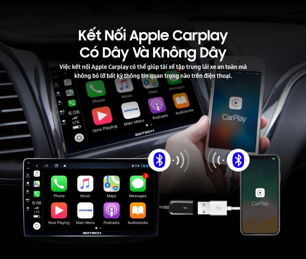 Tình huống sử dụng Voice Match rảnh tay khi lái xe.
