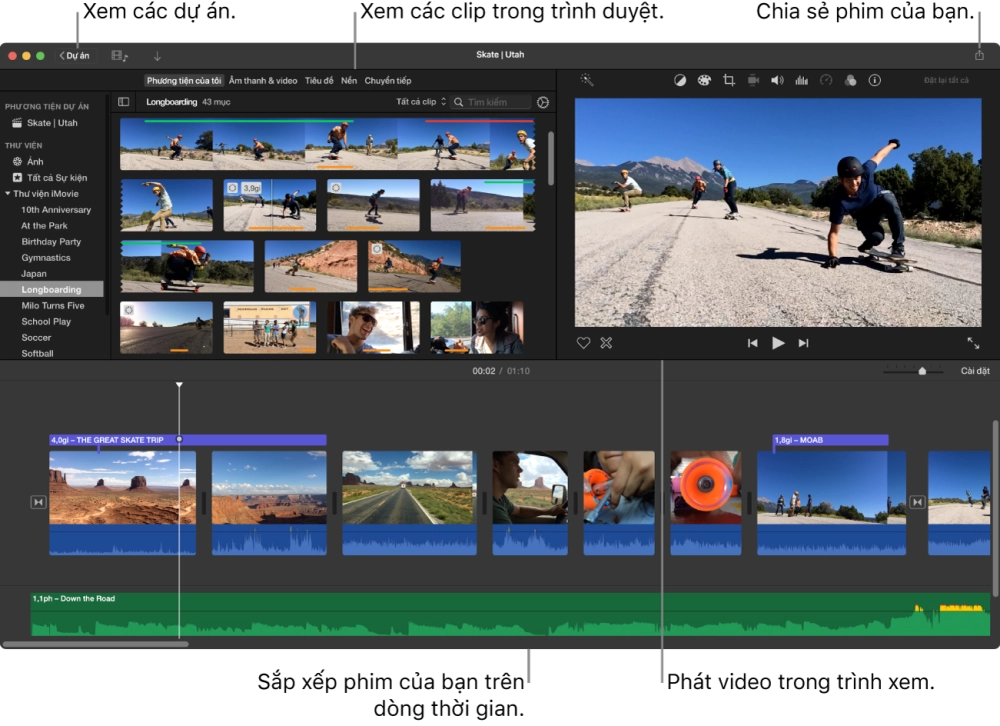  video ghi màn hình bằng iMovie 