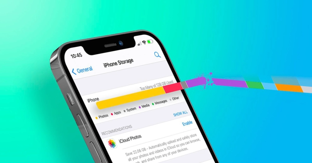 Màn hình dung lượng iPhone