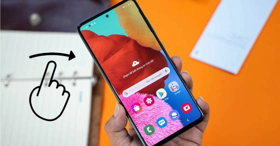 vuốt từ cạnh màn hình để mở Samsung Notes rất tiện nhanh chóng