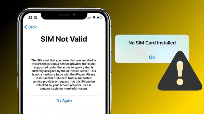 Linh kiện SIM bị hư, lỗi do SIM ghép, hoặc cũng có thể là do lâu ngày không sử dụng