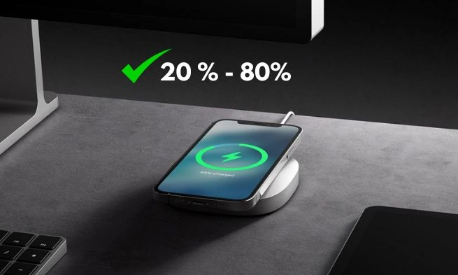 Với công nghệ tối ưu hóa pin của iPhone, 80% thường là đủ để sử dụng trong cả ngày mà không cần sạc nhiều lần